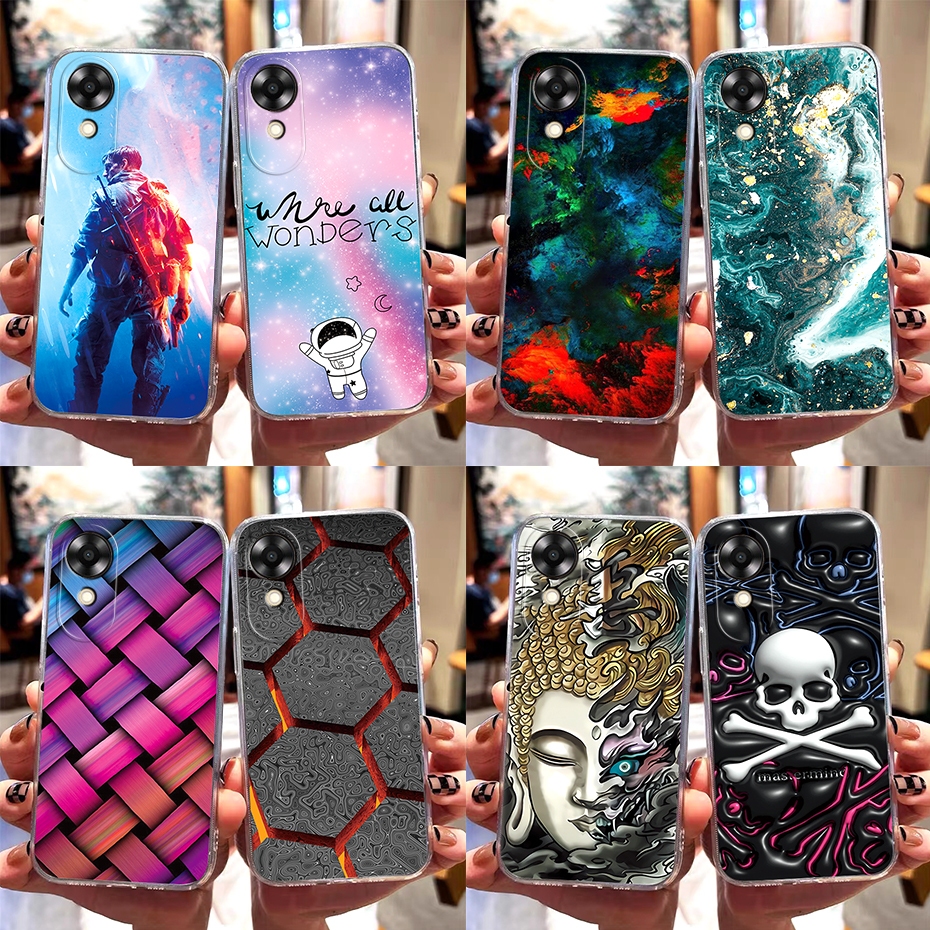 เคสซิลิโคนนิ่ม แบบใส ลายหินอ่อน หรูหรา สําหรับ OPPO A17K OPPOA17K CPH2471 2023