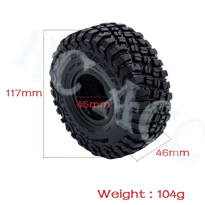 โฟมฟองน้ําสองส่วน พร้อมยางล้อรถบังคับ TPE สําหรับรถบังคับ 1/10 Axial SCX10 Traxxas TRX4 D90 Capra CC01 1.9 นิ้ว 2 ชิ้น 4 ชิ้น