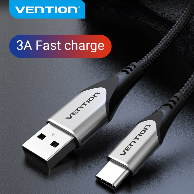 Vention สายชาร์จด่วน USB Type C  USB-A to USB-C  3A สำหรับ Huawei Xiaomi  Samsung Galaxy S10 S10E S9 COD-2
