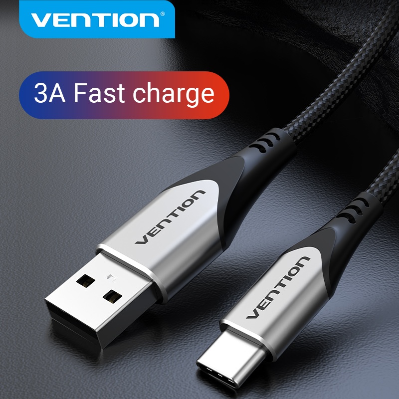 Vention สายชาร์จด่วน USB Type C USB-A to USB-C 3A สำหรับ Huawei Xiaomi Samsung Galaxy S10 S10E S9 COD-2