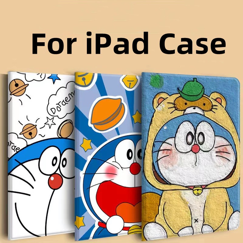 Doraemon เคสไอแพด ลายการ์ตูน iPad Air4/5 10.9inch / Mini 1 2 3 4 5 6 / iPad 2 3 4 / iPad Pro 9.7 Air1 Air2 / iPad Pro 10.5 / ipad Gen 7/8/9 10.2 Smart Case
