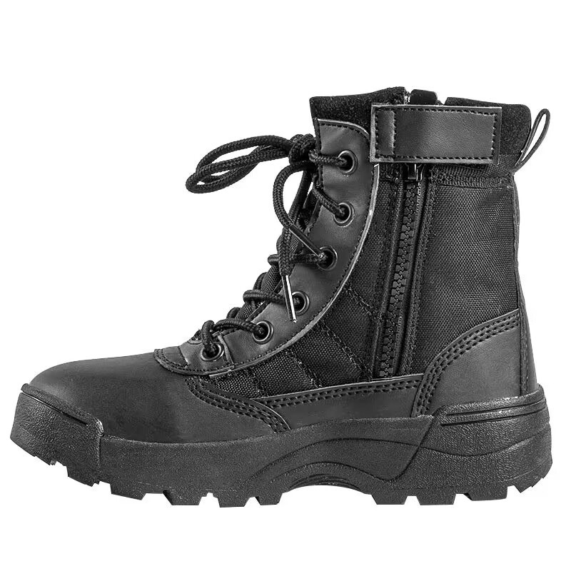 Boys Swat Boots Ultralight Outdoor Kids Tactical Boots Zip Hiking Shoes