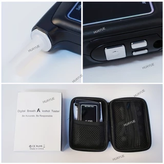 เครื่องเป่าแอลกอฮอล์ เครื่องวัดแอลกอฮอล์ หน้าจอ LCD ดิจิทัล ความแม่นยําสูง 10 หัวฉีด AT-858S