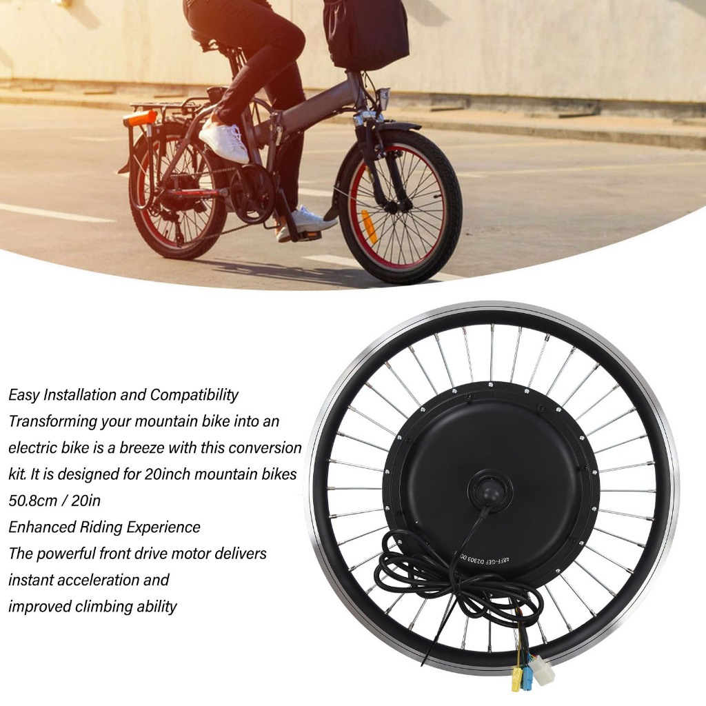 Aries306 ไฟฟ้าจักรยานชุด 48V 1000W 20in ล้อหน้ามอเตอร์ Controller Thumb คันเร่ง UKC3 แผงไฟฟ้าจักรยานชุดมอเตอร์