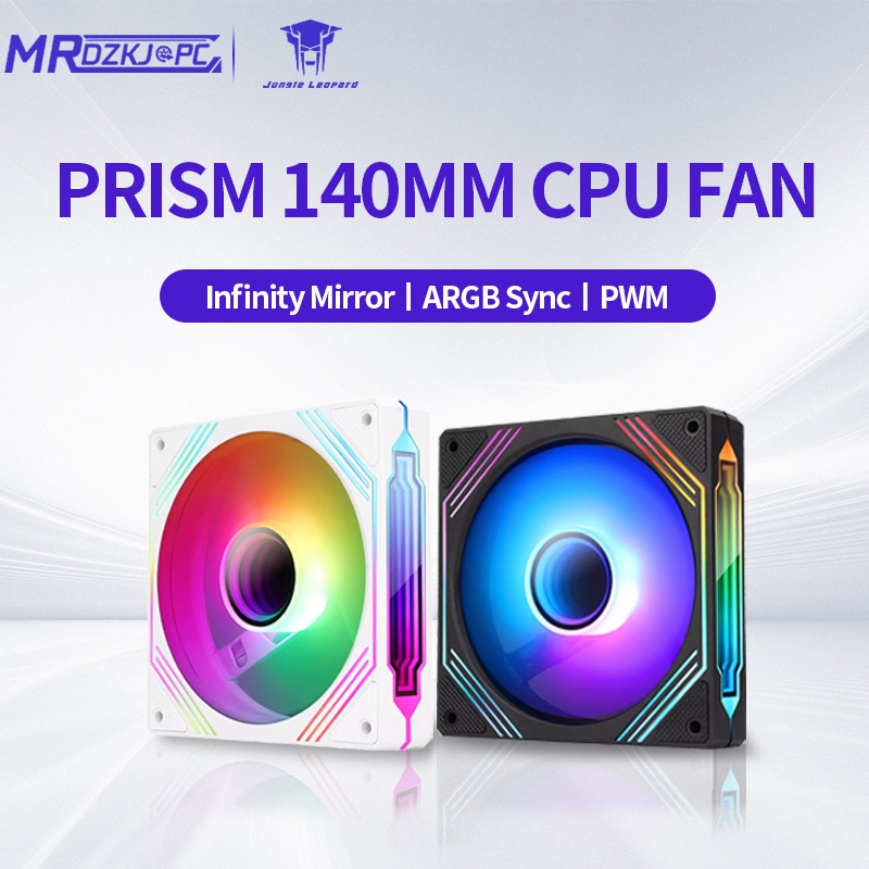 Jungle Leopard Prism 14Pro ARGB 140 มม.พัดลม CPU Infinite Mirror 5V 3PIN เมนบอร์ดแสง Sync 4PIN PWM