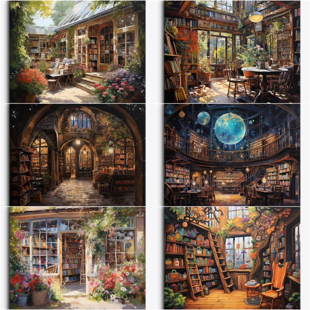 Drofe / ระบายสีตามตัวเลข / ร้านหนังสือ / วาดสีน้ํามันดิจิทัล / ระบายสี / วาด DIY / ภาพวาดผ้าใบ / ภาพวาดสีน้ํามัน / ภาพวาดระบายสีตามตัวเลข / ห้องตกแต่ง