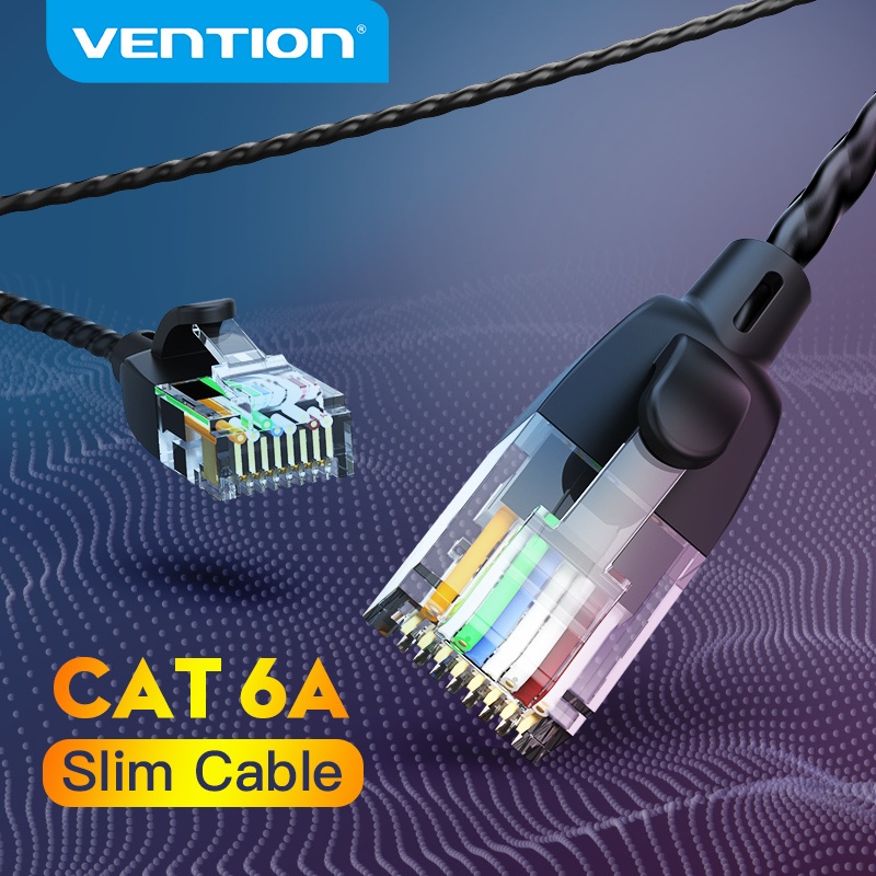 Vention อะแดปเตอร์ สายแลน สายเคเบิล Cat6A อีเธอร์เน็ต UTP ความเร็วสูง 10Gbps RJ45 สำหรับพีซีโมเด็มรุ่นใหม่ IBI