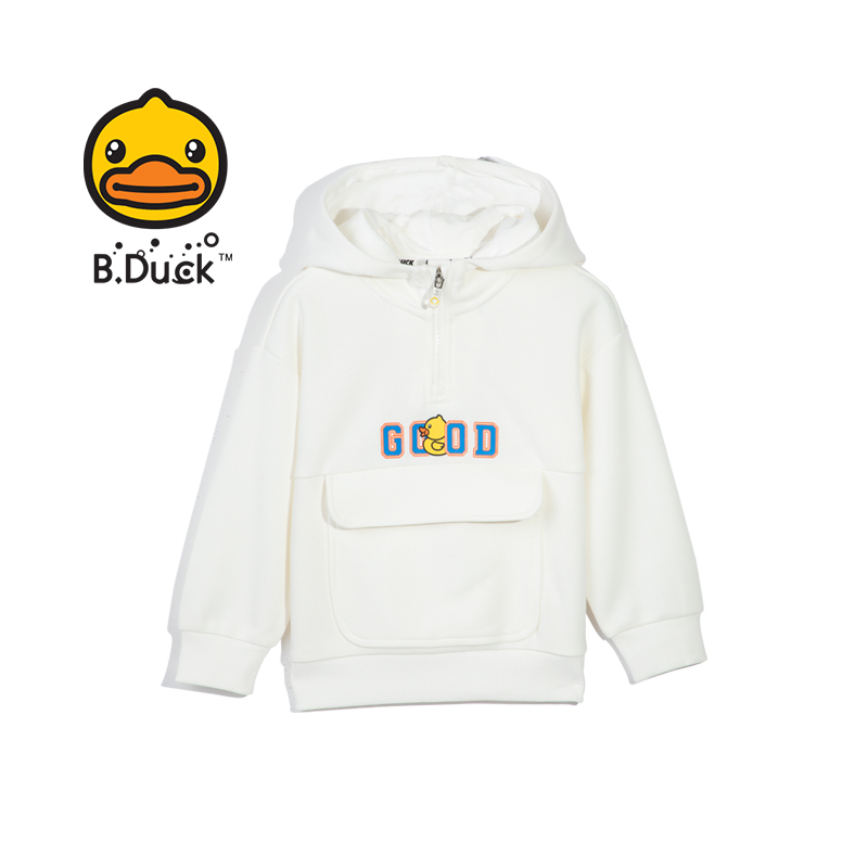 B.Duck เสื้อกันหนาวแขนยาวแบบมีฮู้ดแฟชั่นลําลองสําหรับผู้ชาย