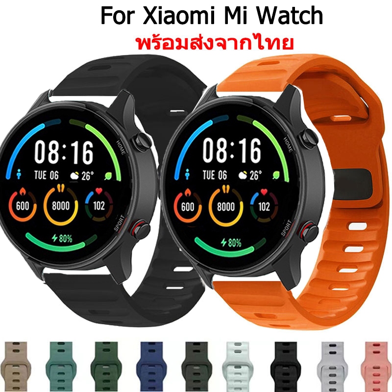 สาย Xiaomi Mi Watch สายนาฬิกาข้อมือยางซิลิโคน สําหรับ  Xiaomi Mi Watch Global Version Smart Watch สมาร์ทวอทช์