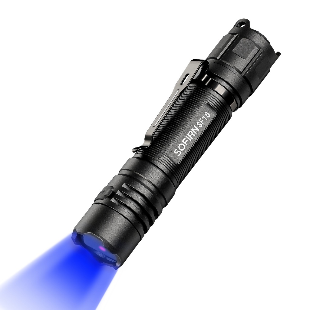 Sofirn ใหม่ SF16 ไฟฉาย UV ไฟสีดําแบบพกพา 365nm SST08 ไฟฉายอัลตราไวโอเลต LED UV