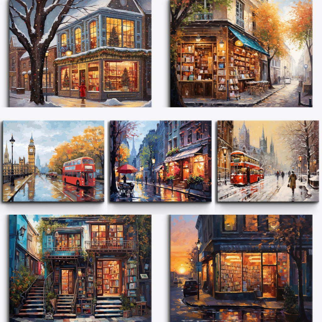 Drofe / ระบายสีตามตัวเลข / สถาปัตยกรรม / ภาพวาดสีน้ํามันดิจิทัล / ภาพระบายสี / ภาพวาด DIY / ภาพวาดผ้าใบ / ภาพวาดสีน้ํามัน / ภาพระบายสีตามตัวเลข / ห้องตกแต่ง
