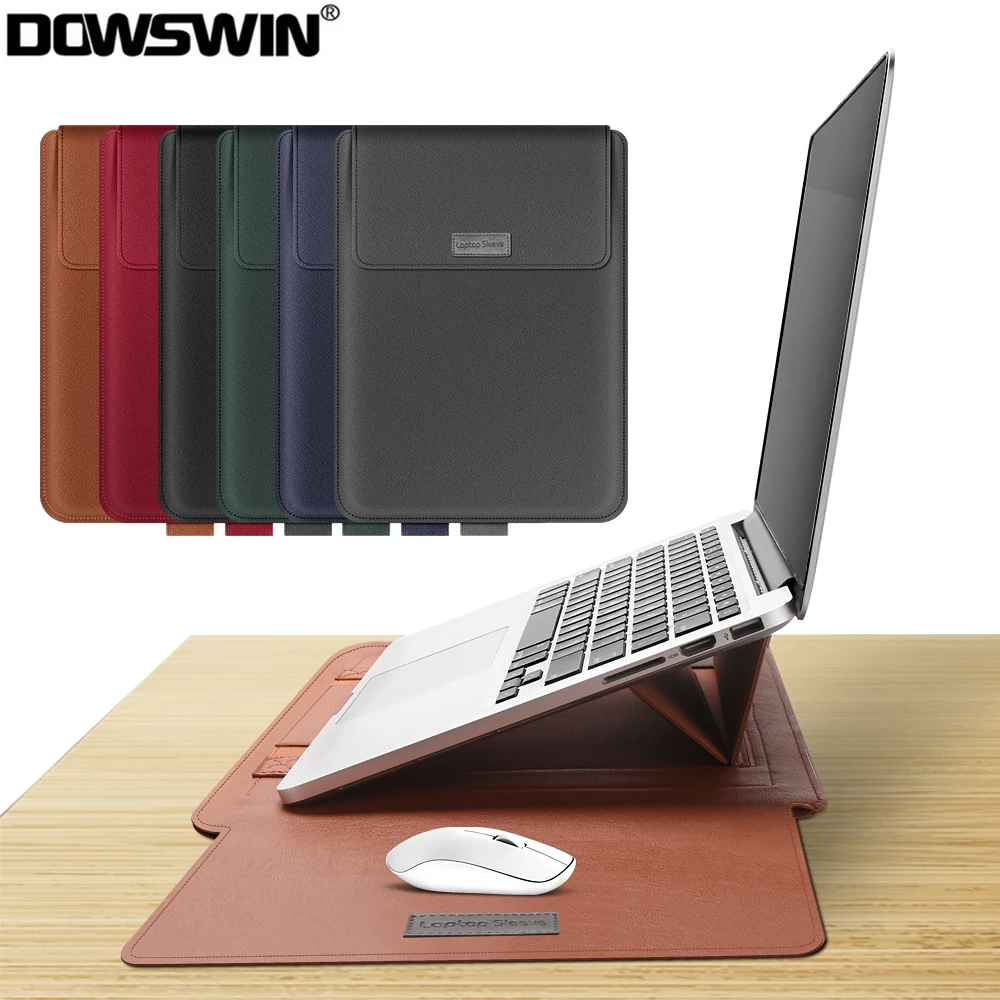 เคสกระเป๋าใส่แล็ปท็อป พร้อมขาตั้ง สําหรับ macbook Air pro 11 12 13.3 14 15 15.6 16 นิ้ว