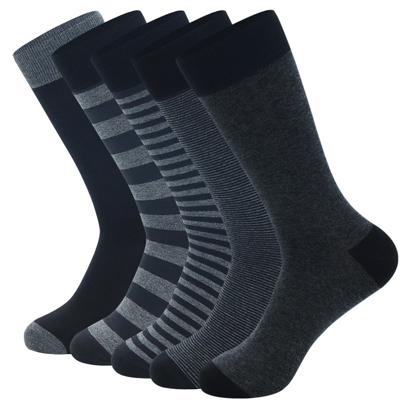 1 Pair Men Socks Long Compression Socks Big Size Stripe Comfort Winter Socks