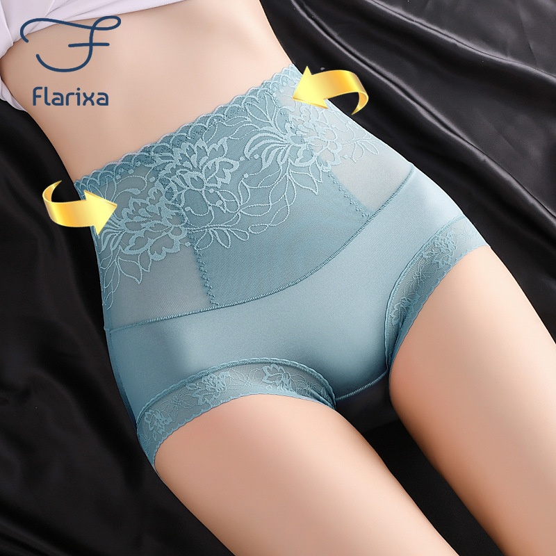 Flarixa Gerdel กางเกงชั้นใน เอวสูง ลูกไม้ กระชับสัดส่วน ไร้รอยต่อ สําหรับผู้หญิง