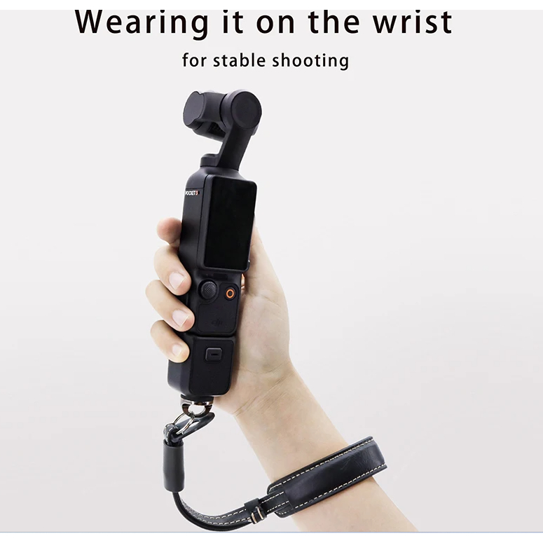 สําหรับ DJI OSMO POCKET 3 หนัง PU ข้อมือสลิงเชือกสําหรับ Insta360 X 4/X3/One X2/RS/OM6/5/4/3/SE ความปลอดภัยมือถือ Lanyard Anti-lost Anti-fall สายคล้องมืออุปกรณ์เสริม