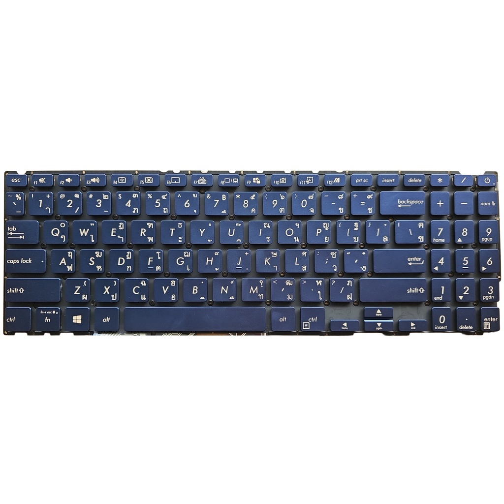 Keyboard คีย์บอร์ด for ASUS ZenBook 15 UX533 UX533F UX533FD UX533FN UX533FA with Blue Backlit