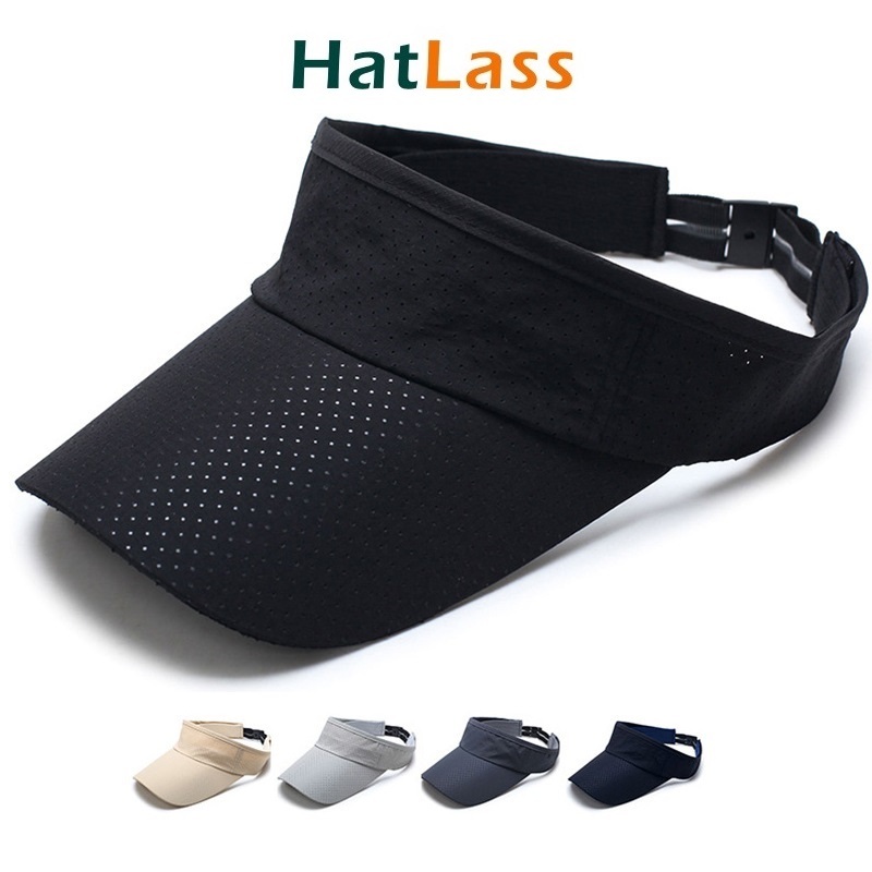 HatLass Empty-top Cap หมวกทรงสูงกลวงระบายอากาศสำหรับผู้ชายและผู้หญิง หมวกวิ่งดูดซับเหงื่อและกันแดด