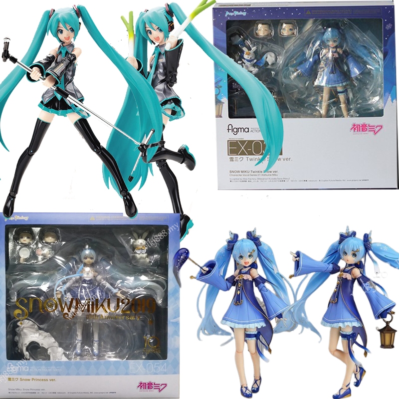 โมเดลฟิกเกอร์ Hatsune Miku Figma 014 EX037 EX054 Miku PVC ข้อต่อขยับได้ ของเล่นสําหรับเด็ก