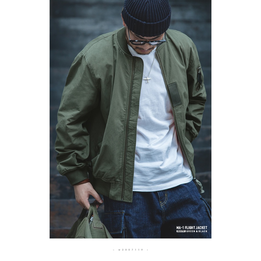 Retro American Driving Jacket MA-1 เครื่องบินระเบิดเสื้อลําลอง — صورة 8