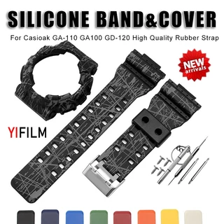 สายนาฬิกาข้อมือซิลิโคน กันน้ํา พร้อมเครื่องมือ สําหรับ Casioak GA-110 GA100 GD-120