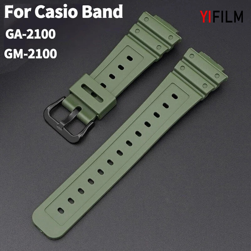 สายนาฬิกาข้อมือซิลิโคน คุณภาพสูง สําหรับ Casio GA2100 GM2100 DW6900 DW5600 Serie Watch