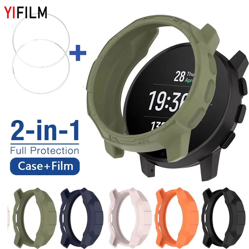 เคส + กระจกนิรภัย สําหรับ Suunto 9 Peak / Pro 9H พรีเมี่ยม ป้องกันหน้าจอ และกันชน ฝาครอบป้องกัน สําหรับ Suunto 9 Peak อุปกรณ์เสริม