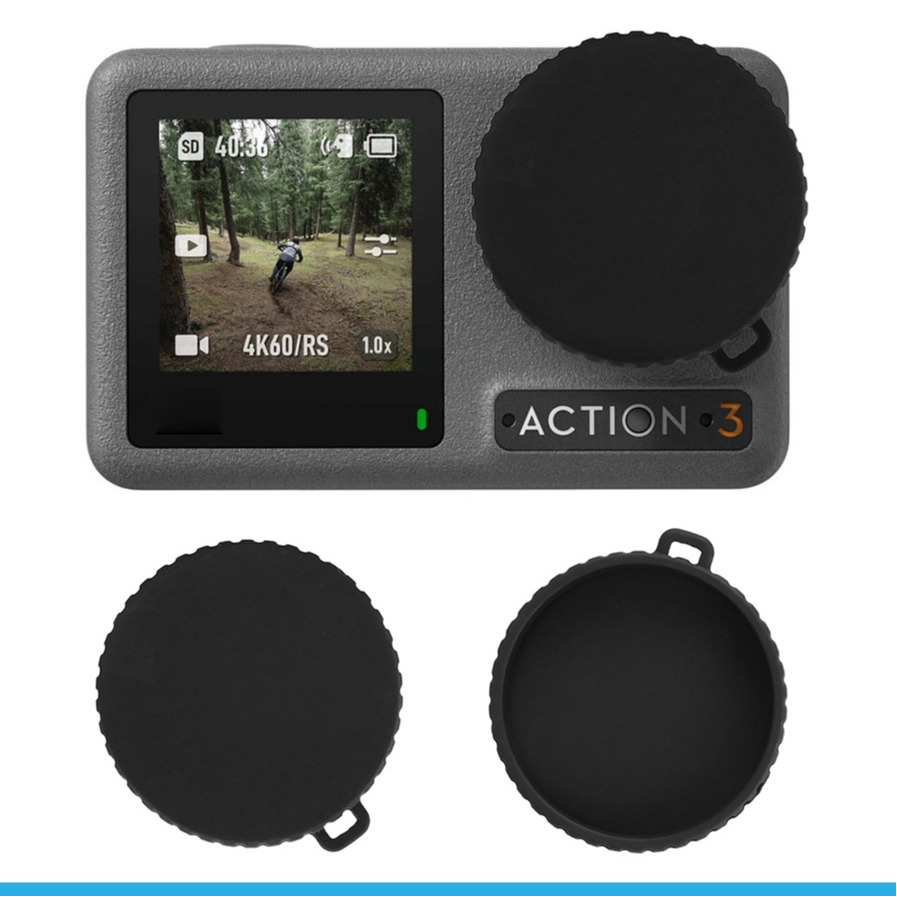 สมาร์ทตากล้องกีฬาซิลิโคนเลนส์สําหรับ DJI Osmo Action 3/DJI Action 4/DJI Action 5 PRO ฝาครอบป้องกันอุปกรณ์เสริม