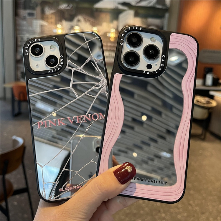 สีดําสีชมพูสําหรับ iPhone 16 15 Pro Max 14 Plus 13 Promax 12 11 XR X XSMAX 8P 7G SE2020 กระจกปลอกกันกระแทกคลุมทั้งหมดฝาครอบโทรศัพท์