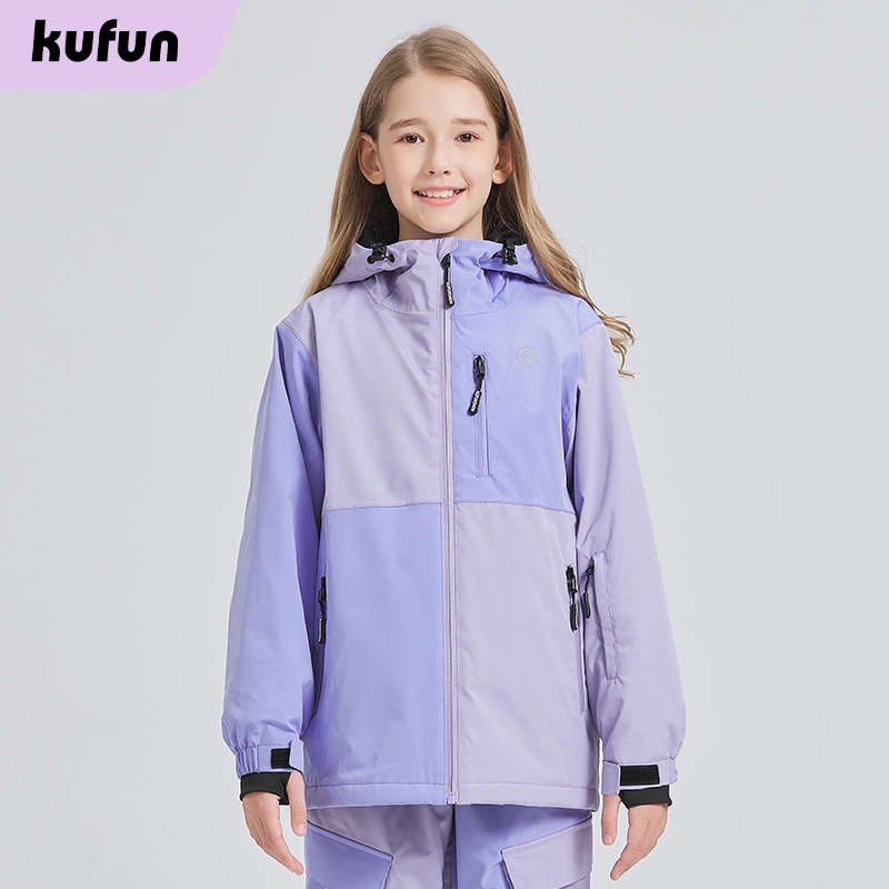 Kufun เสื้อแจ็กเก็ตสกี วีเนียร์ กันน้ํา กันลม ให้ความอบอุ่น แฟชั่นฤดูหนาว สําหรับเด็ก