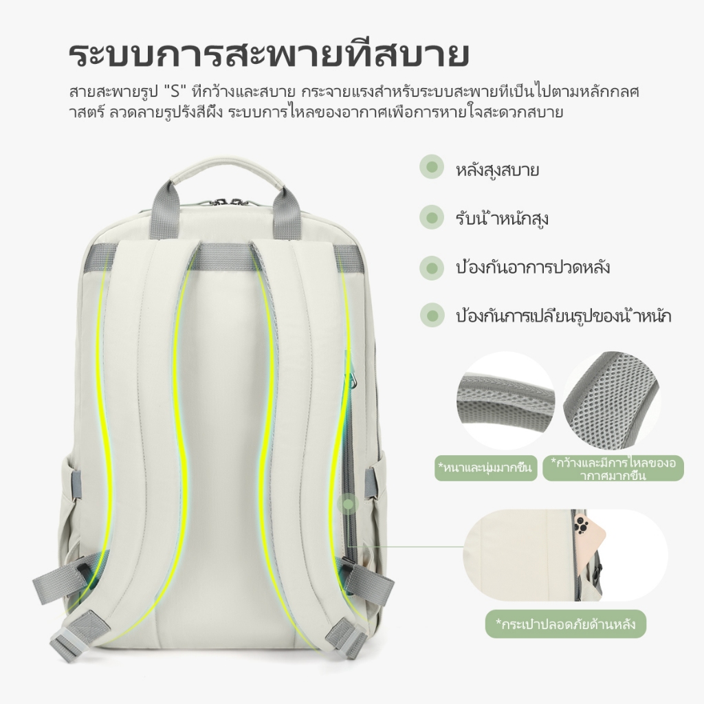 Tigernu 9520 กระเป๋าเป้สะพายหลัง ใส่แล็ปท็อป ขนาดใหญ่ 15.6 นิ้ว กันน้ํา น้ําหนักเบา