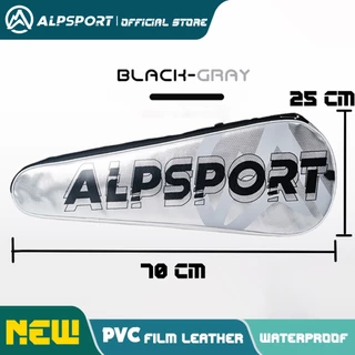 Alpsport กระเป๋าแบดมินตัน【วัสดุ PVC】สายคล้องคอ ช่องเดี่ยวคู่ กันกัดกร่อน ทนทาน เหมาะสําหรับนักเรียน Sebelah Bahu Beg Racket Batang Raket Beg