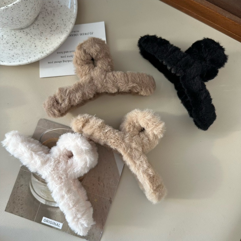14.5 ซม.กิ๊บติดผมตุ๊กตา Girly Hair Tie ที่ด้านหลังหัวกิ๊บติดผมขนาดใหญ่ Furry Hair Clamp แฟชั่นอุปกรณ์เสริมผม