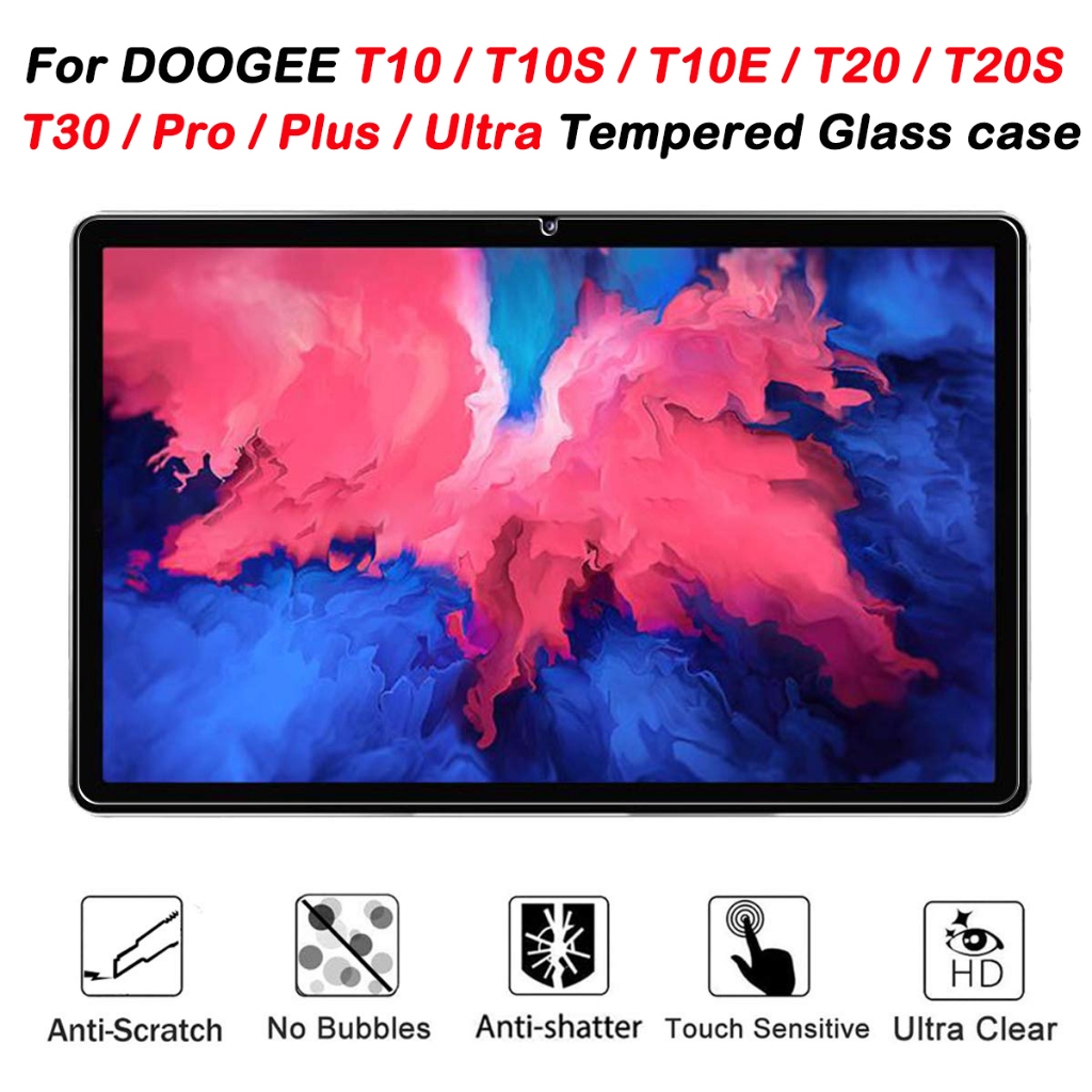 ฟิล์มกระจกนิรภัยกันรอยหน้าจอแท็บเล็ต HD 9H สําหรับ Doogee T10 T10S T10E T20 T20S T20 mini T20 mini K