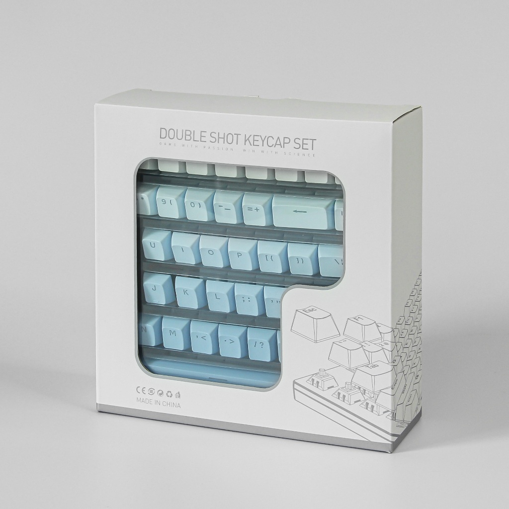 ZIFRIEND 132 คีย์ ปุ่มกดไล่ระดับ PBT สีชมพู สีฟ้า สําหรับคีย์บอร์ดเชิงกล Gradient Keycap