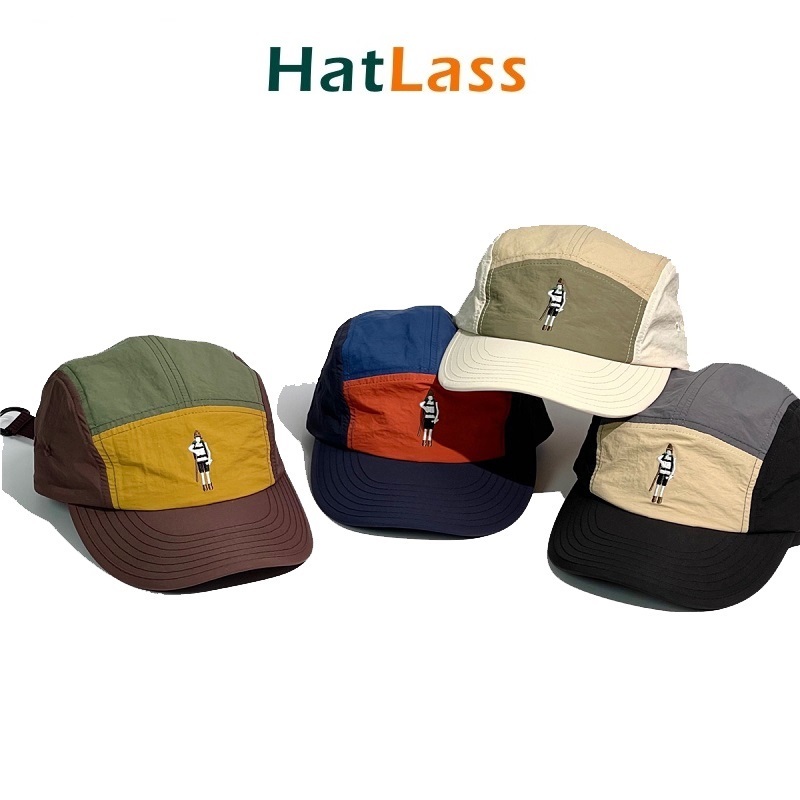 HatLass 5-Panel Baseball Cap หมวกเบสบอล 5 ชิ้นกันน้ำและแห้งเร็ว หมวกกีฬากลางแจ้งทันสมัยกันรังสียูวี