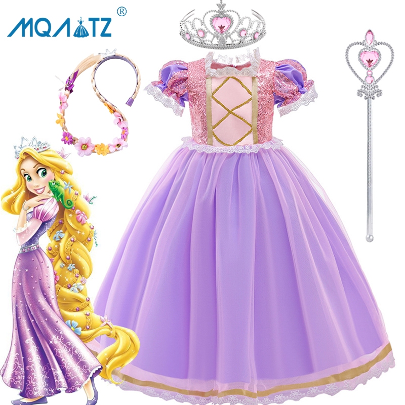 Mqatz ชุดเดรสคอสเพลย์เจ้าหญิง แฟชั่นฤดูร้อน สําหรับเด็กผู้หญิง อายุ 2-10 ปี SMR028