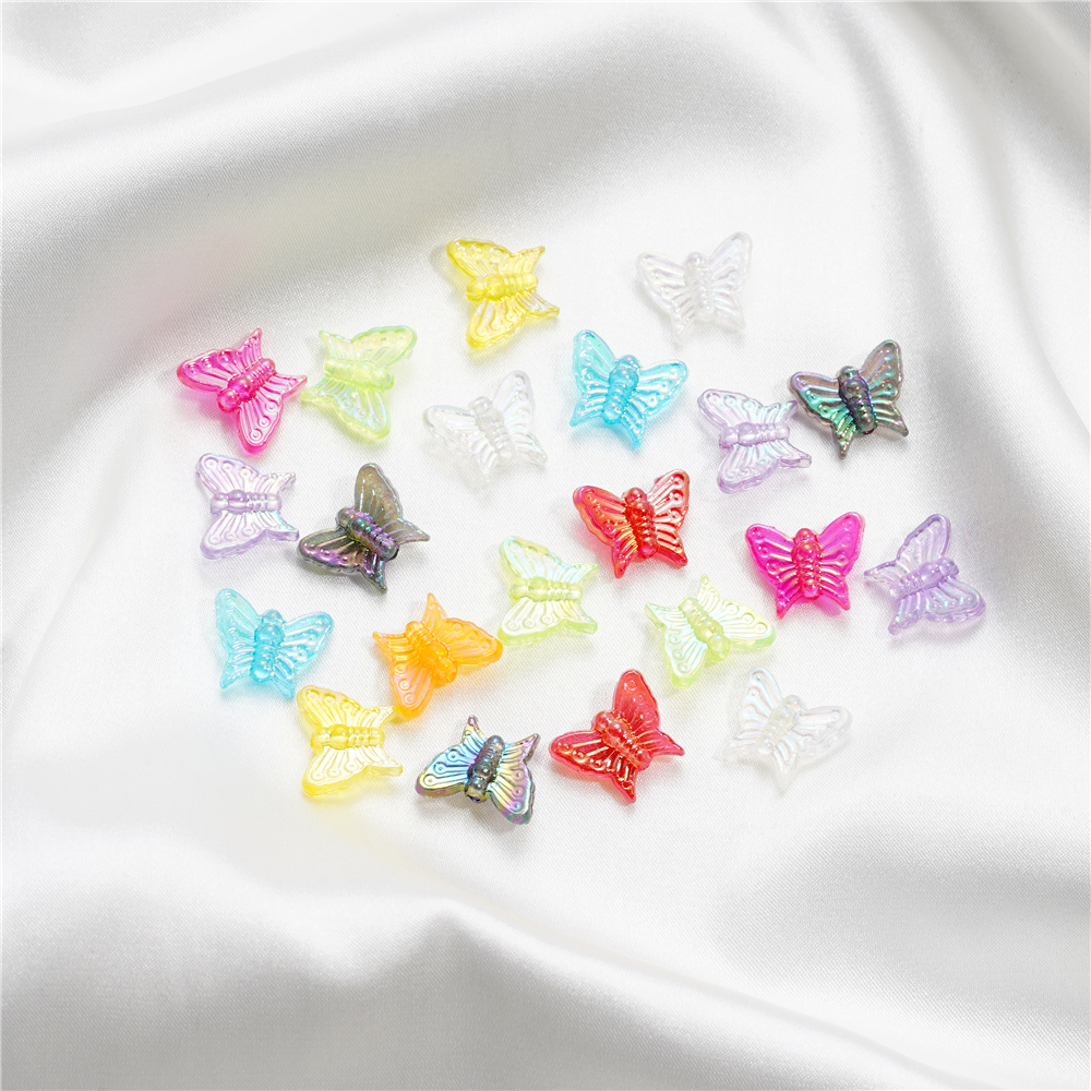 ลูกปัดผีเสื้ออะคริลิค  20ชิ้น 13x16มม สีสันสดใส DIY สร้อยข้อมือ ต่างหู ลูกปัดใช้ทำเครื่องประดับ - รูปที่ 4