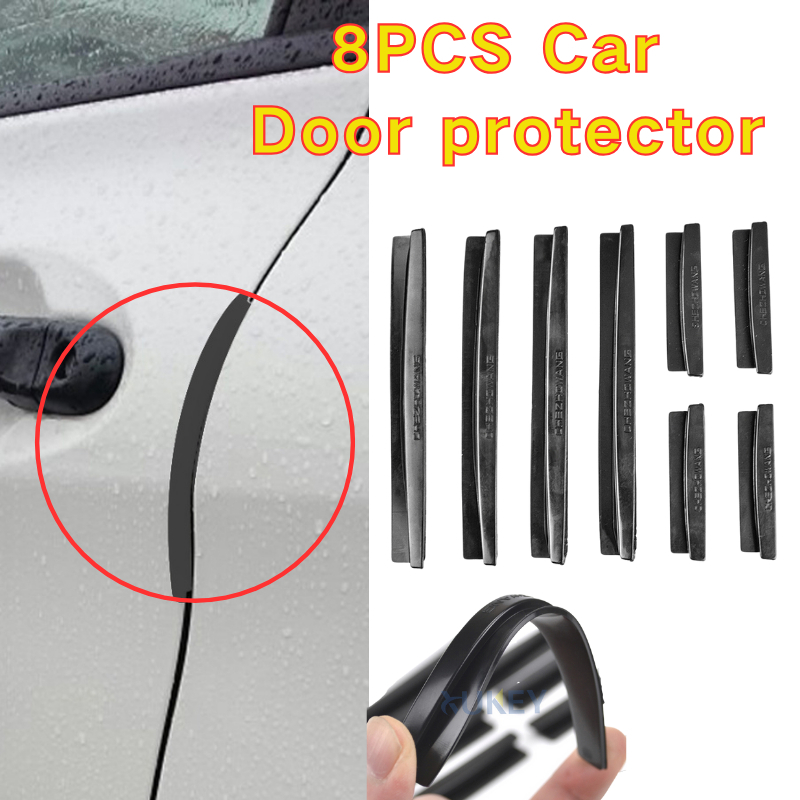 ยางขอบประตูรถยนต์ สากล สติกเกอร์ติดขอบประตูรถยนต์ ป้องกันรอยขีดข่วน ป้องกันการชน กันรอยประตูรถยนต์ 8 ชิ้น