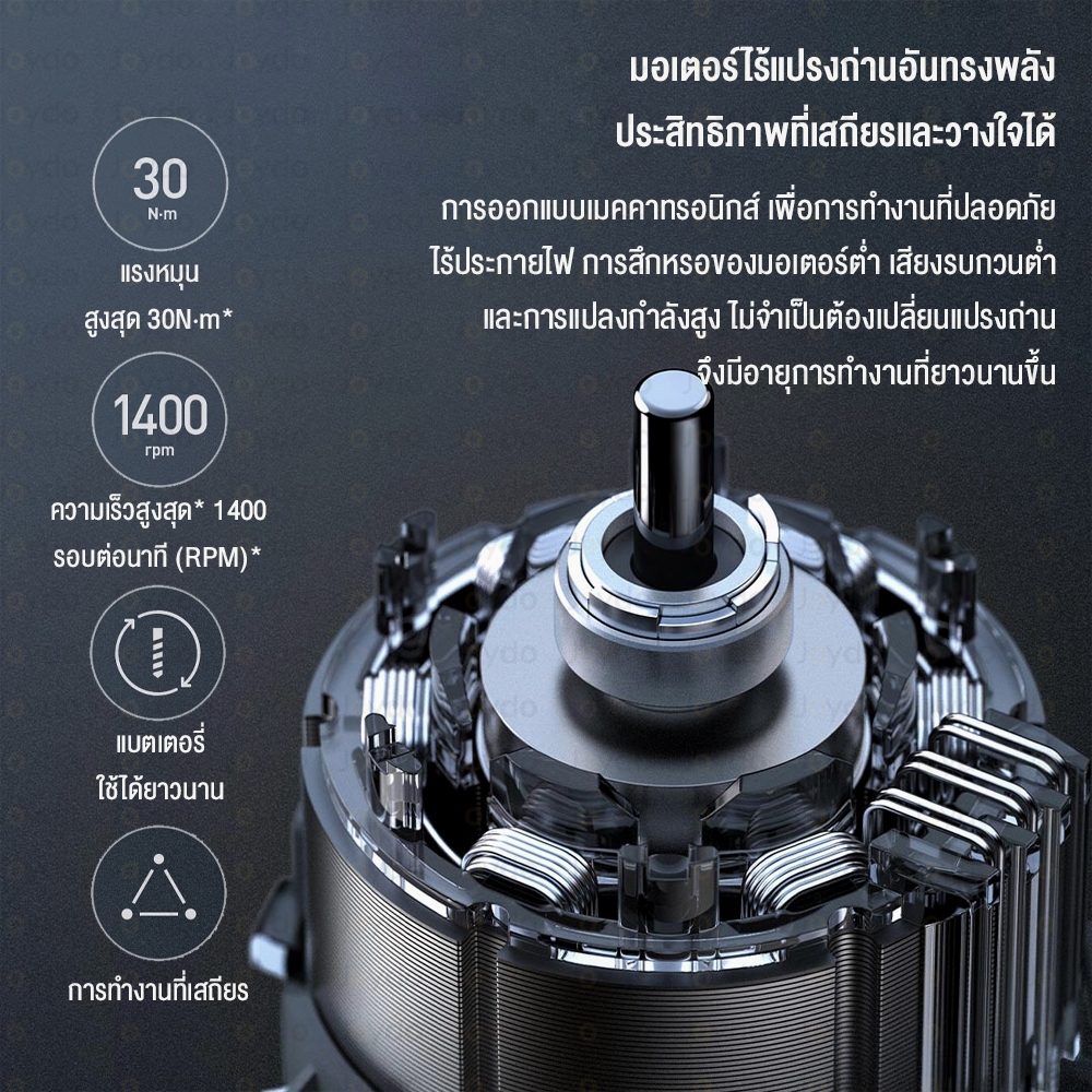 Xiaomi Mijia Brushless Cordless Drill สว่านไร้แปรงถ่าน ชุดไขควงไฟฟ้า Multifunctional Cordless Screwdriver LED Display แบต 2000mAh ชาร์จ Type-c