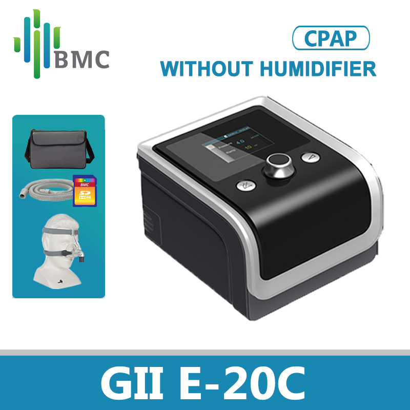 Bmc GII E-20C เครื่อง CPAP ไม่มีเครื่องทําความชื้น สําหรับนอนหลับ และป้องกันการนอนกรน ด้วย S/M/L หน้ากากปิดจมูก 3 ขนาด ทําให้นอนหลับสบาย เป็นของขวัญ