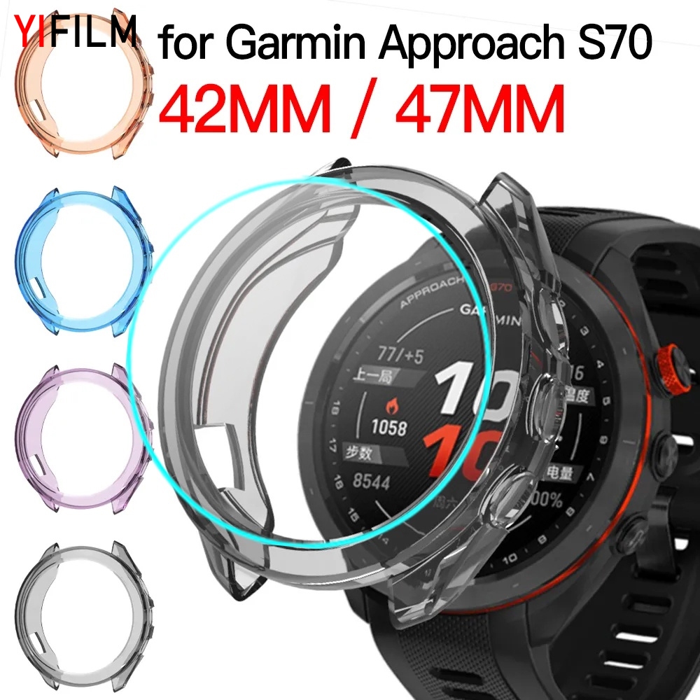 เคส TPU นิ่ม ป้องกันรอยขีดข่วน อุปกรณ์เสริม สําหรับ Garmin Approach S70 42 มม. 47 มม. S70