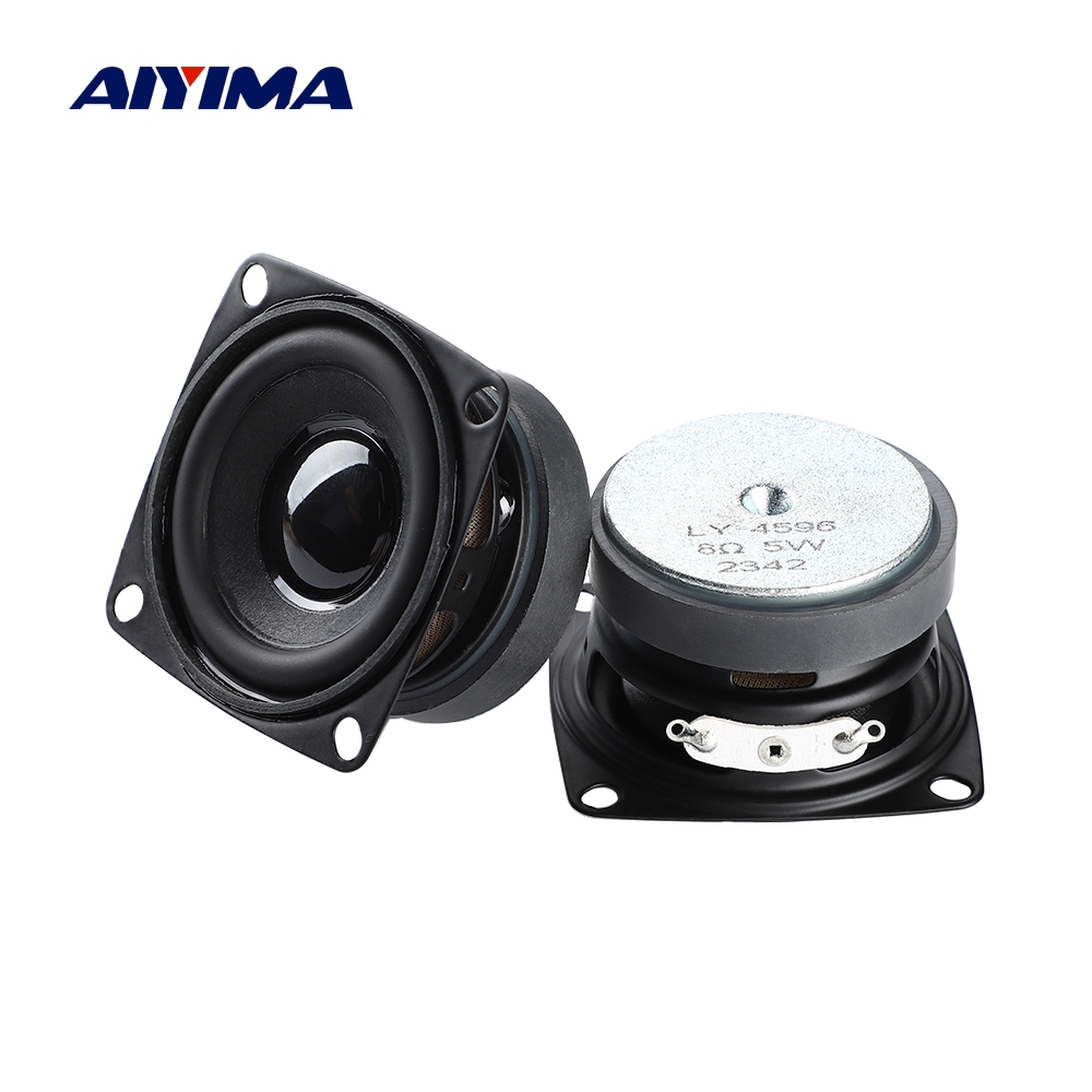 Aiyima ลําโพงซับวูฟเฟอร์ 2 นิ้ว 4 โอห์ม 8 โอห์ม 5W ขนาดเล็ก DIY 2 ชิ้น
