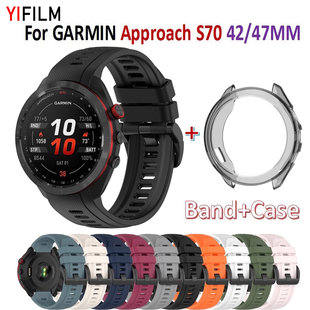 เคสสายนาฬิกาข้อมือ แบบเปลี่ยน สําหรับ Garmin Approach S70 42 47 มม. Smart Bracelet Strap Bezel Garmi