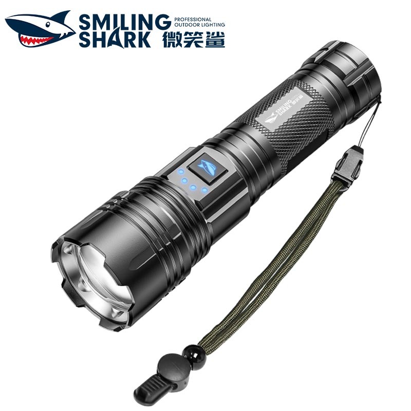 SmilingShark SD7132  ไฟฉาย led M60 6000lm ไฟแรง Type-C แบบชาร์จไฟได้ 5 โหมดกันน้ำสำหรับวิ่งเดินป่าตั้งแคมป์กลางแจ้ง