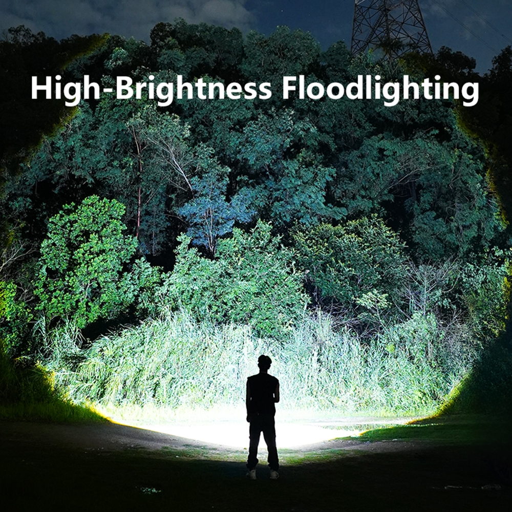 SmilingShark SD7132  ไฟฉาย led M60 6000lm ไฟแรง Type-C แบบชาร์จไฟได้ 5 โหมดกันน้ำสำหรับวิ่งเดินป่าตั้งแคมป์กลางแจ้ง