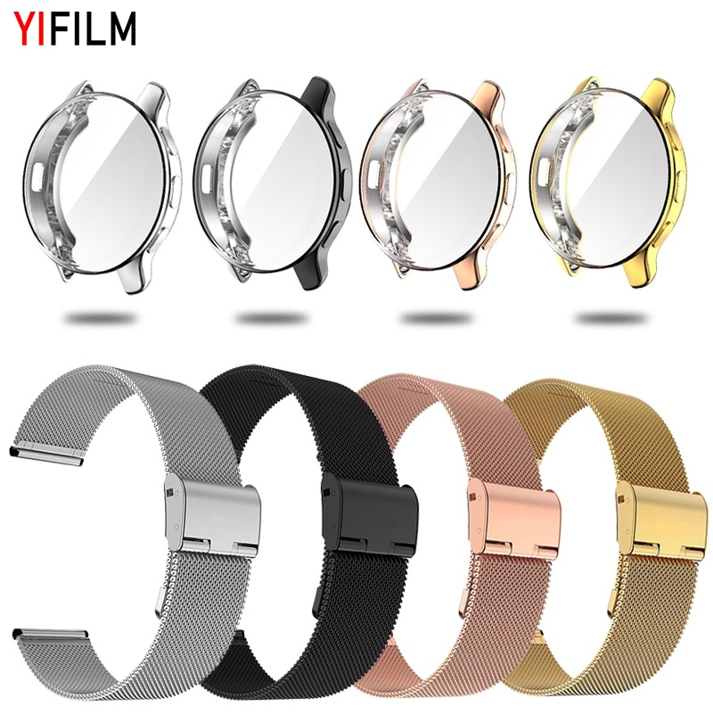 สายนาฬิกาข้อมือ โลหะสเตนเลส สําหรับ Garmin Venu 2 Plus Venu 2 2S Vivoactive 4 4s