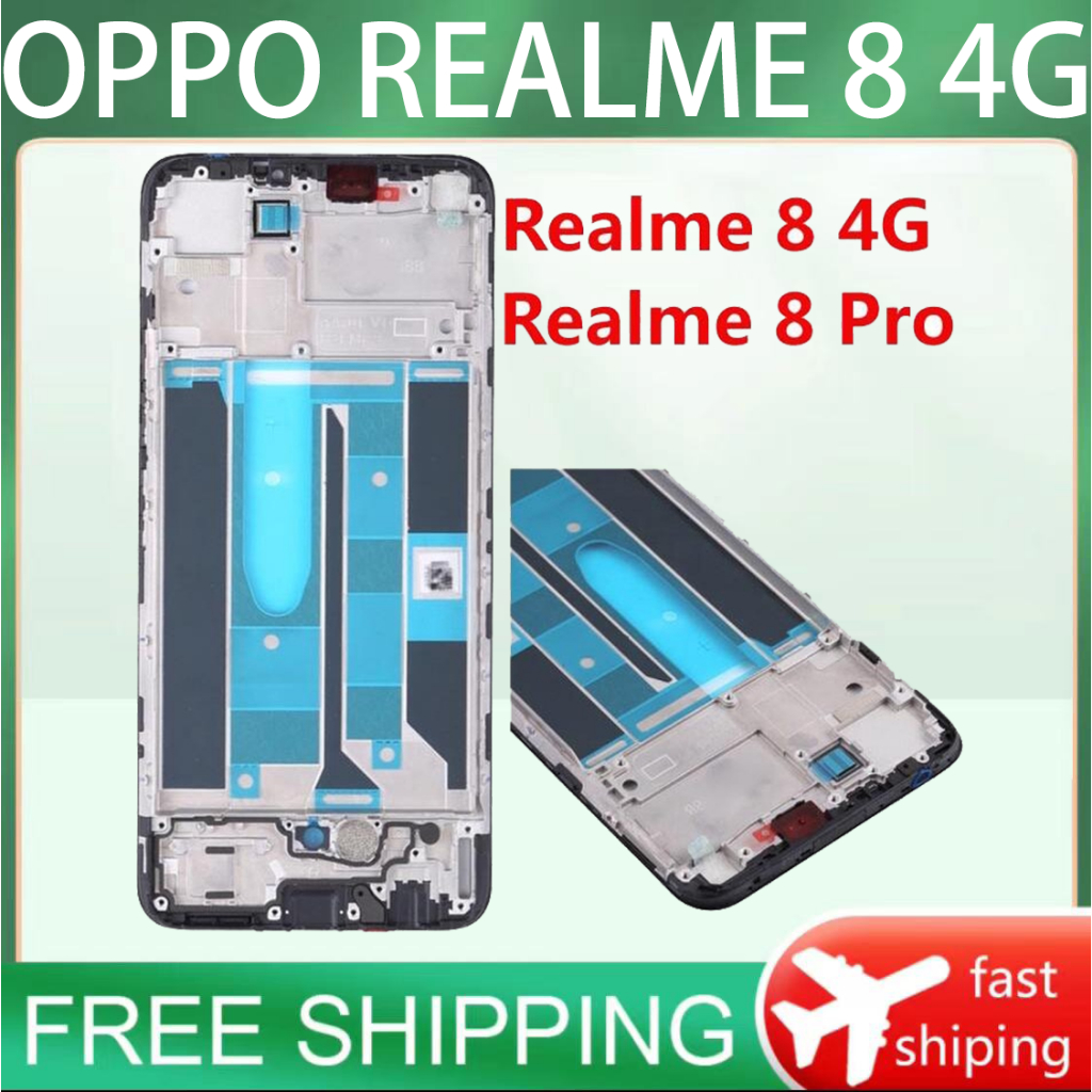 กรอบหน้าจอ LCD สําหรับ OPPO Realme 8 4G RMX3085 Realme 8 Pro RMX3081