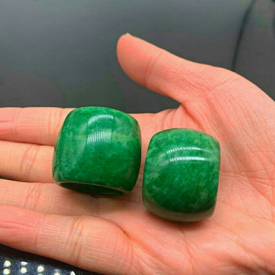 แหวนหยก ขนาดใหญ่ สีเขียว สําหรับผู้ชาย และผู้หญิง