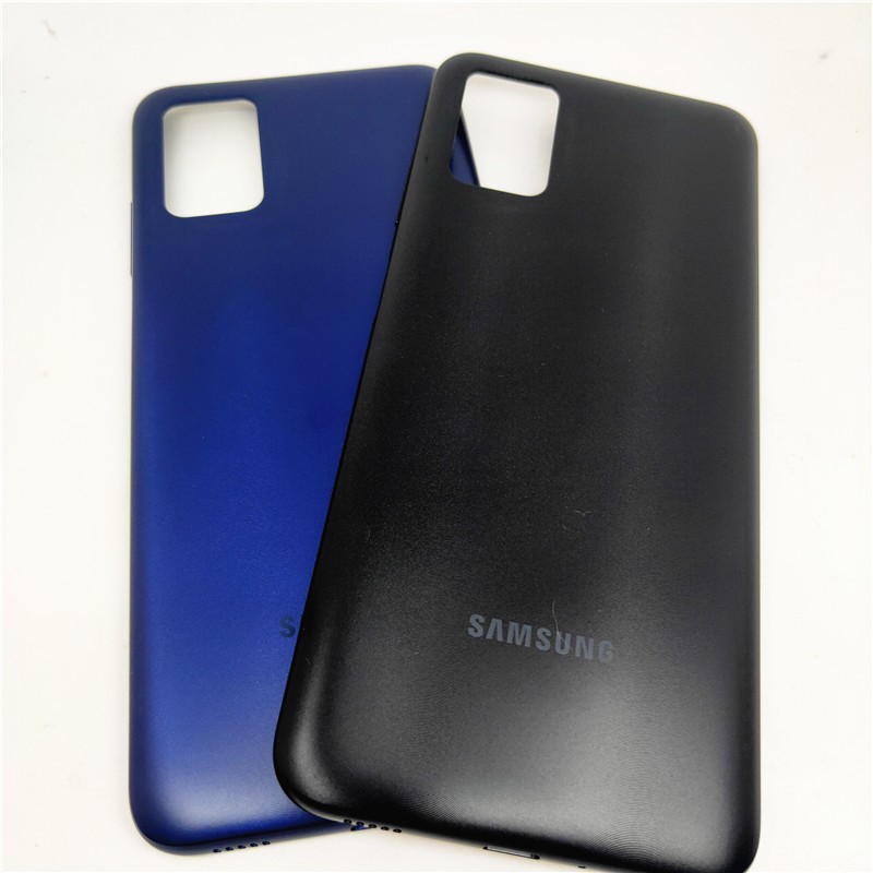 SAMSUNG สําหรับsamsung Galaxy A03S A037F A037Mฝาครอบแบตเตอรี่ด้านหลังแผงด้านหลังประตูเปลี่ยนสําหรับS