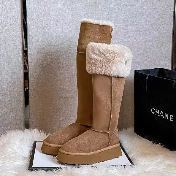 รองเท้าบูทลําลอง ผ้าฟลีซ ส้นหนา หัวกลม ให้ความอบอุ่น เข้ากับทุกการแต่งกาย แฟชั่นฤดูหนาว สไตล์อังกฤษ สําหรับผู้หญิง